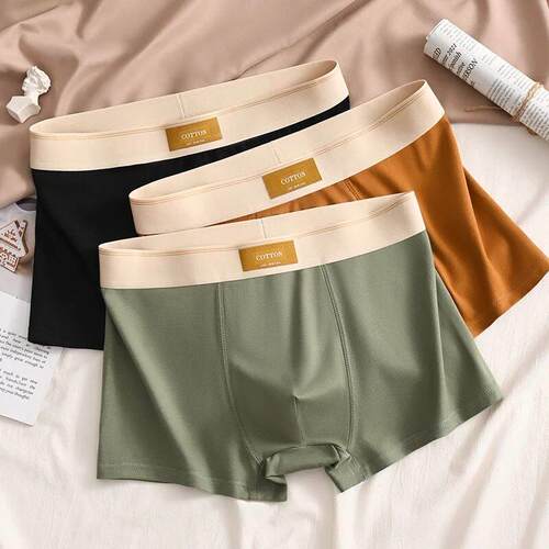 3pcs Men Underwear Cotton BoxerShorts Hombre Panties Man Bre