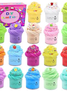 2Pack 70-180ml Cloud Slime Kit Peach Slime Charm Scented DIY