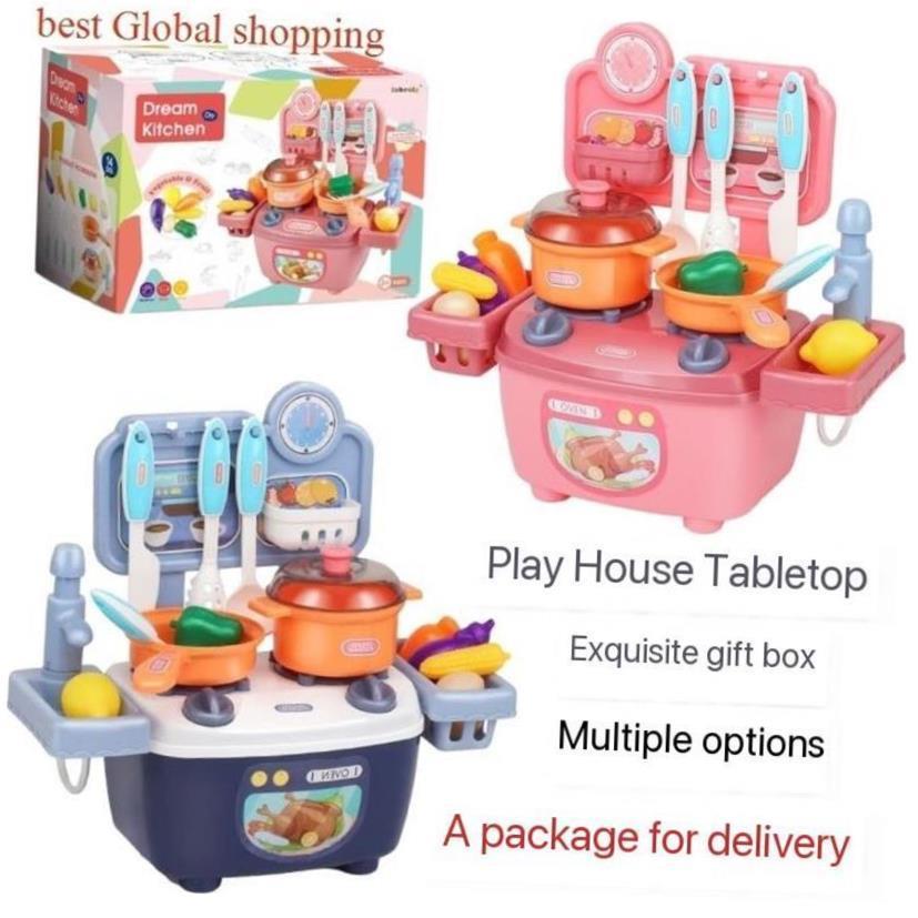 cheap playing kitchen set toys girls boys gift kids cooking