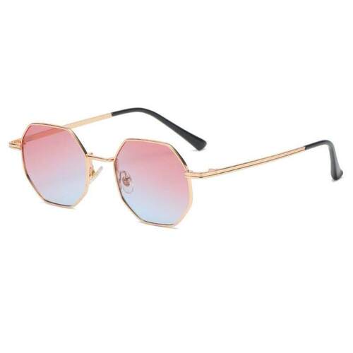 high quality Sunglasses Men Octagon Metal Sunglas 个性太阳镜