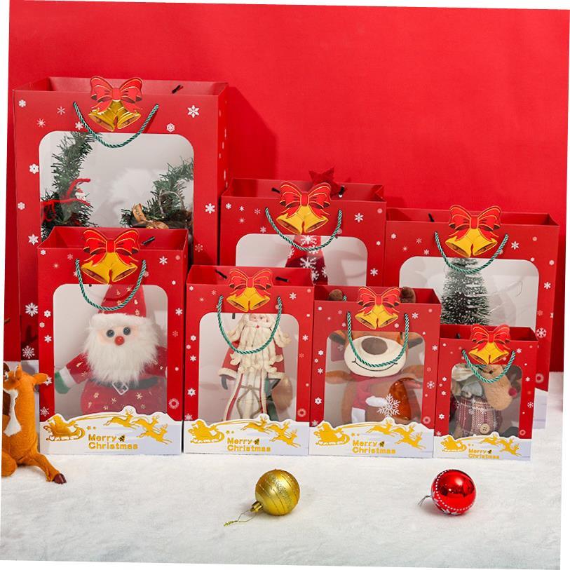 Christmas gift bag Transparent gift box christmas decoration