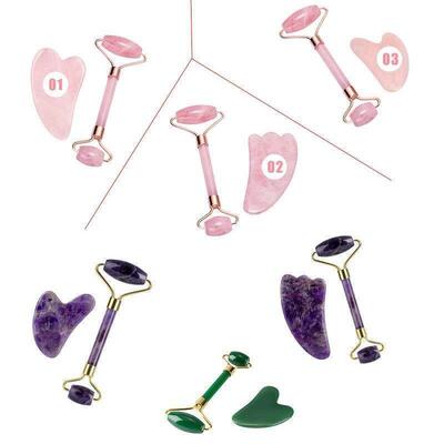 Jade Stone Facial Massage Roller Guasha Board Facial Beauty