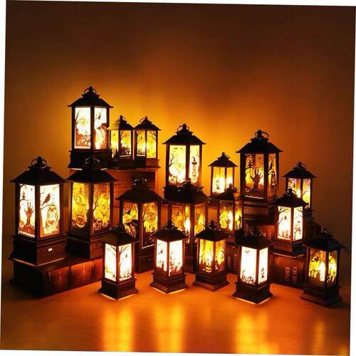 万圣节Halloween kerosene flame lamp decoration props decor