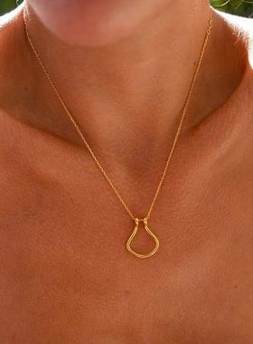 Dainty Ring Holder Necklace Horseshoe, Drop Ring Holder Neck
