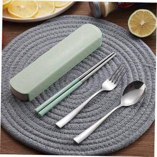 Wheat straw chopstick spoon fork tableware bento set of