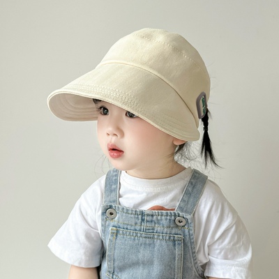 空顶大檐韩版空顶马尾宝宝遮阳帽