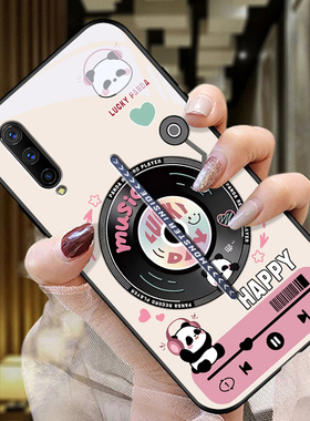 适用IQOOpro手机壳V1916A的熊猫唱片手机套vivoIQOOpro新款玻璃vivo防摔软壳硅胶男女款网红可爱情侣卡通超薄