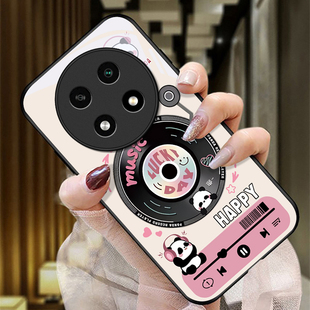 适用OPPOA2pro手机壳PJG110的熊猫唱片手机套A2pro新款oppo保护套玻璃防摔软壳硅胶男女款网红可爱情侣卡通超