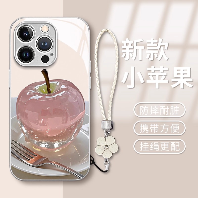 适用iPhone苹果17/16/16e/15/14/13/12/11/xs手机壳pro新款玻璃壳软壳max硅胶套plus男女款全包卡通苹果378
