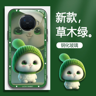 适用OPPORenoACE2手机壳PDHM00手机套ACE2新款oppo保护套防摔软壳硅胶玻璃男女款呆萌兔网红可爱情侣卡通超薄