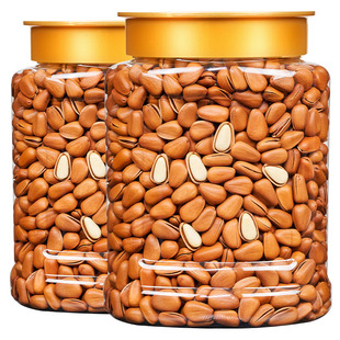 新货原味开口松子罐装东北松子大颗粒手剥坚果干果零食炒货