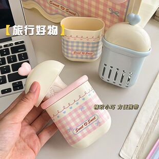 旅行肥皂盒学生宿舍双层防漏皂盒家用带盖香皂收纳盒 高颜值便携式