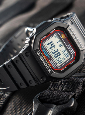 卡西欧小红圈G-SHOCK方块太阳能六局电波运动手表男GW-M5610-1/1B