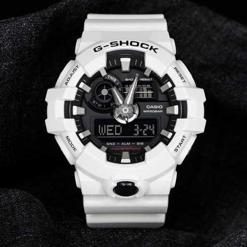卡西欧手表男g-shock白色石英表