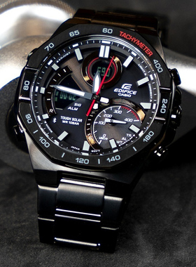 卡西欧手表男新款彩色八角农家橡树蓝牙太阳能腕表ECB-950MP-1A