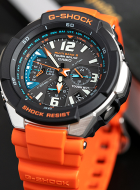 卡西欧经典空霸G-SHOCK太阳能电波防水运动男表GW-3000M-4A