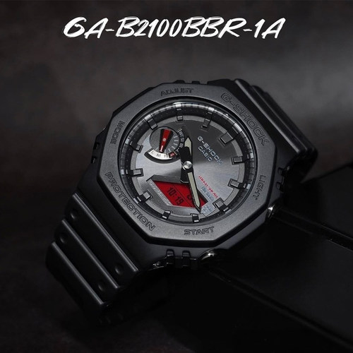 卡西欧G-SHOCK太阳能蓝牙血屏农家橡树运动手表男GA-B2100BBR-1A