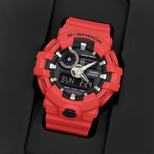 卡西欧g-shock红武士运动手表