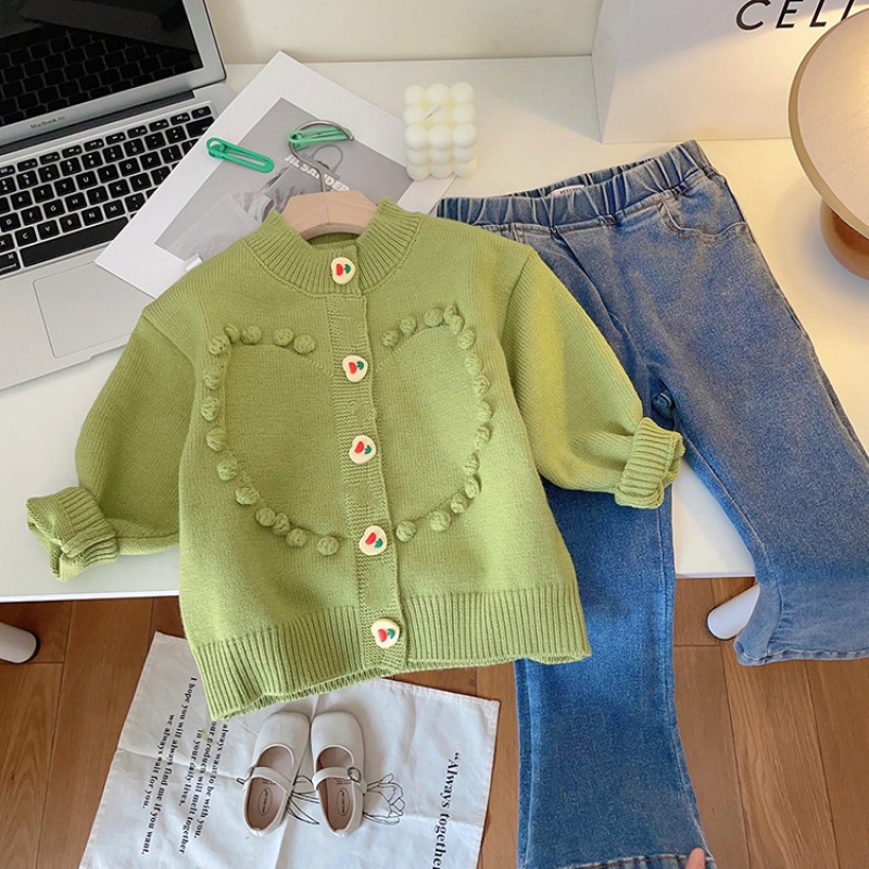 针织开衫可爱女童装洋气春秋款