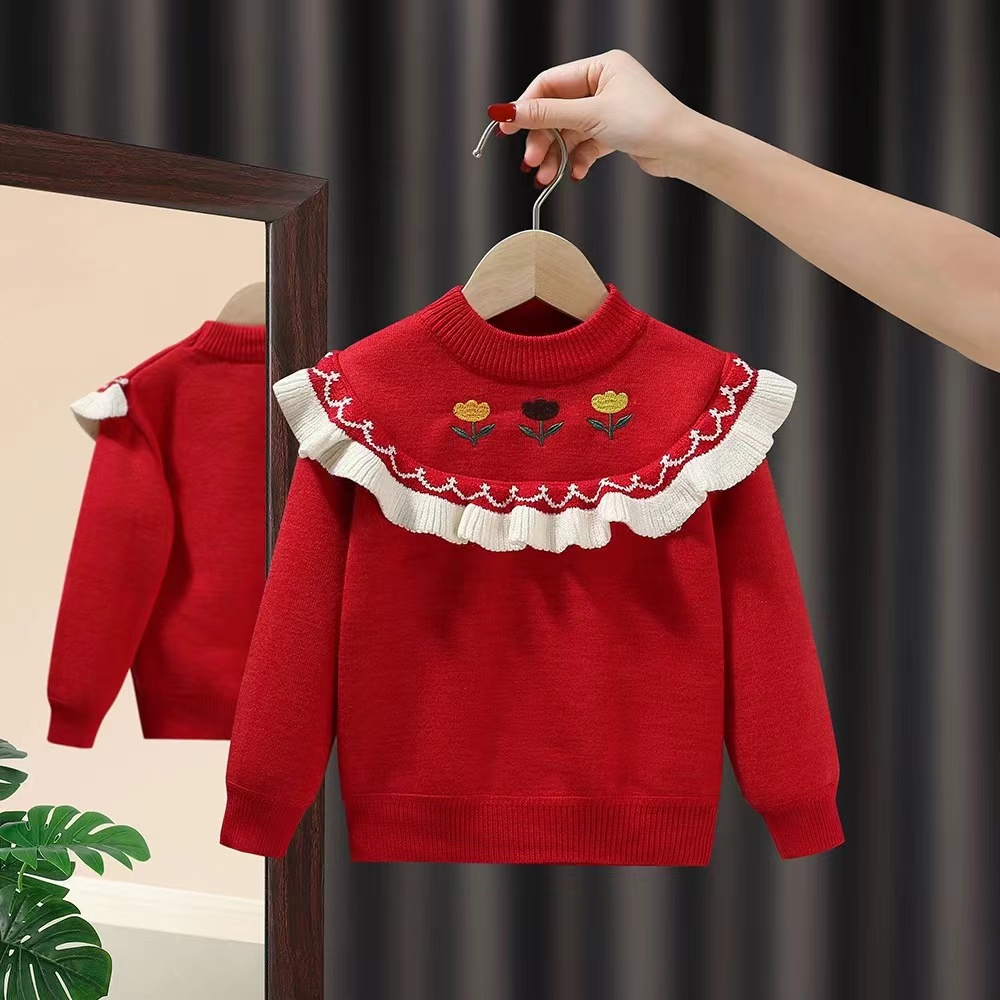 公主普通毛线冬季女宝宝宝宝毛衣