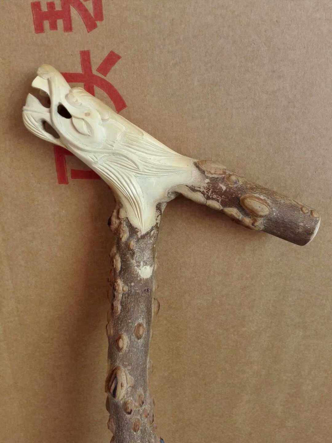 正品纯野生一体花椒木龙头拐杖老人护理手杖拐杖拐棍龙头拐杖手工