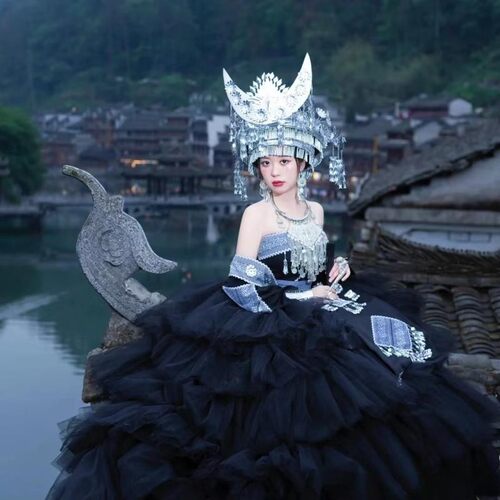苗族头饰苗族银饰铝合金不变色