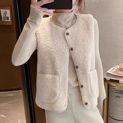 仿羊羔绒马甲女士加厚保暖