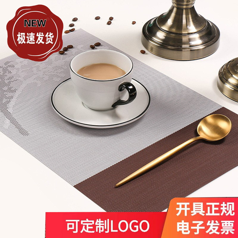 欧式印花pvc编织杯垫抗菌防霉餐垫防滑西餐垫隔热餐桌垫酒店专用,餐饮具,餐垫,淘宝优惠券,粉丝福利购,淘宝优惠卷