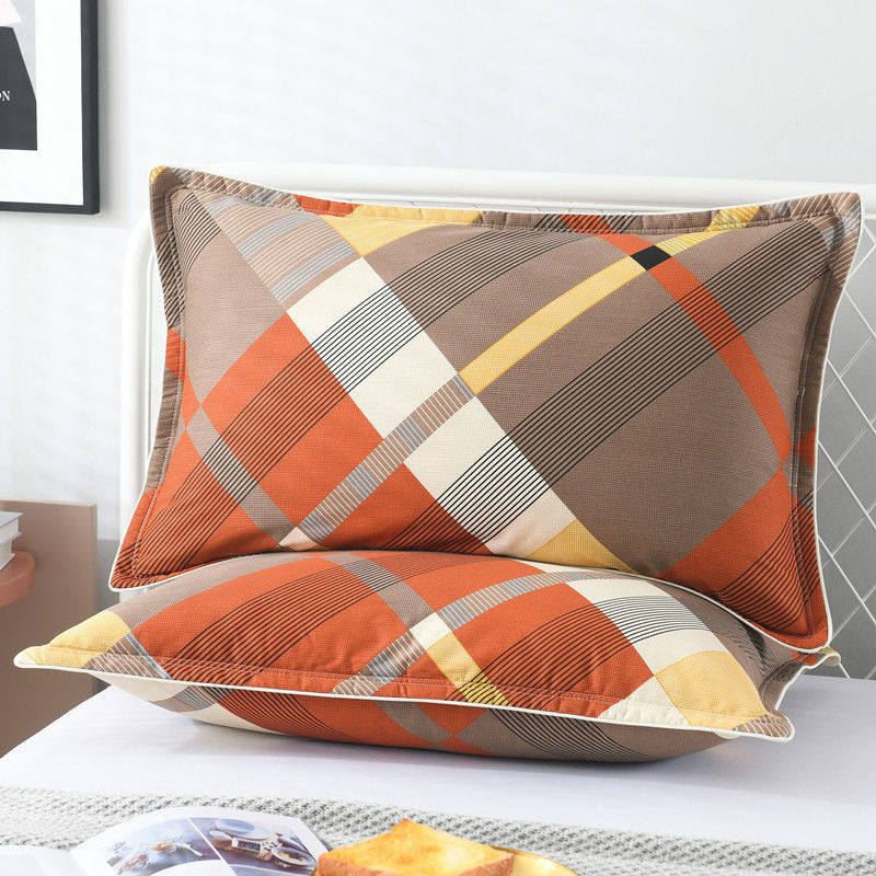 加厚枕头套48x74一对枕套单人一个大号枕套北国之春夹棉枕套两只4