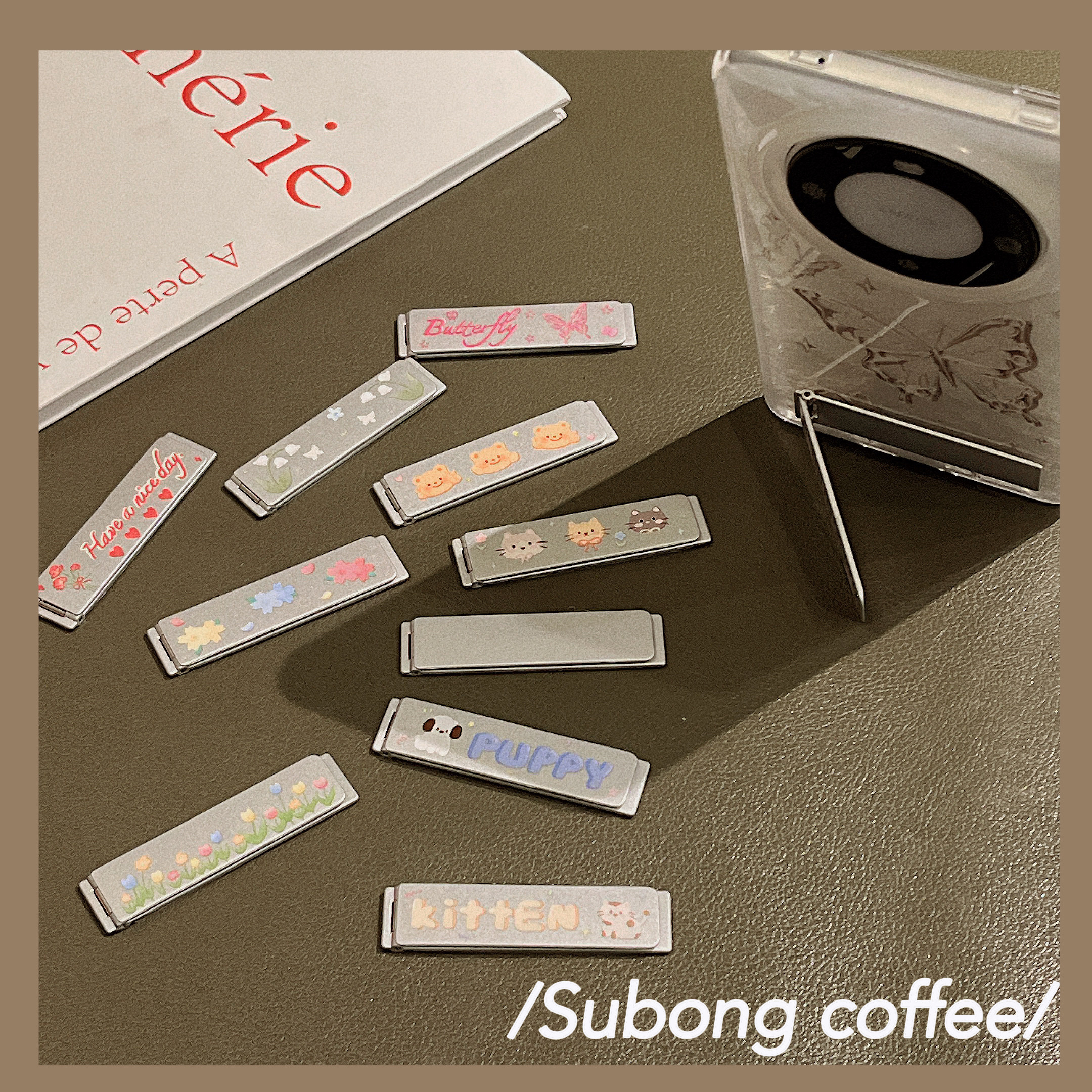 适用华为创意卡通黏贴式桌面支架