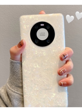 拓岚 梦幻ins风彩色贝壳纹适用p60华为mate80/70/60pro手机壳pura70/p40超薄nova8/7se/11荣耀90/50/80pro女