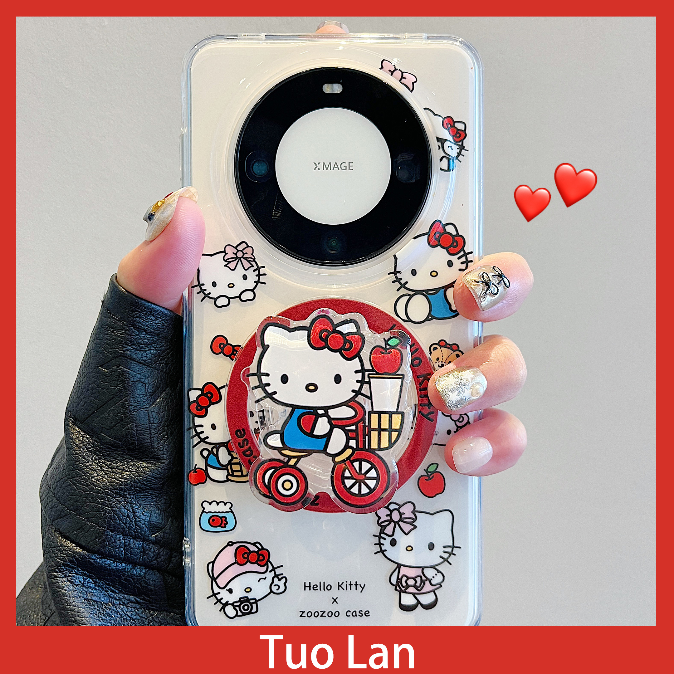 适用华为mate60pro少女心保护壳