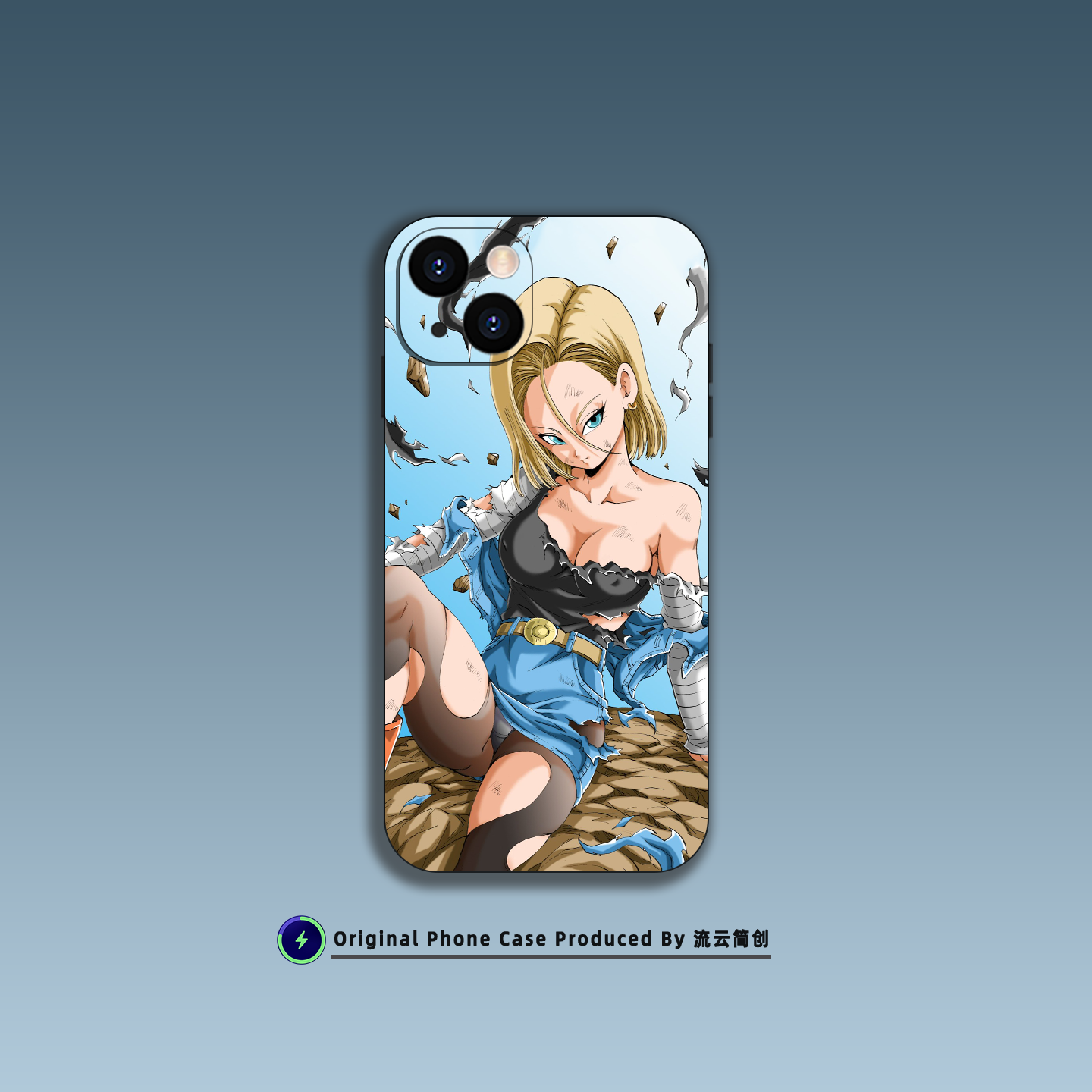 人造人18号七龙珠手机壳适用iPhone16小米15动漫14艺术OPPO华为VIVO液态硅胶Air磁吸充电MagSafe苹果17ProMax