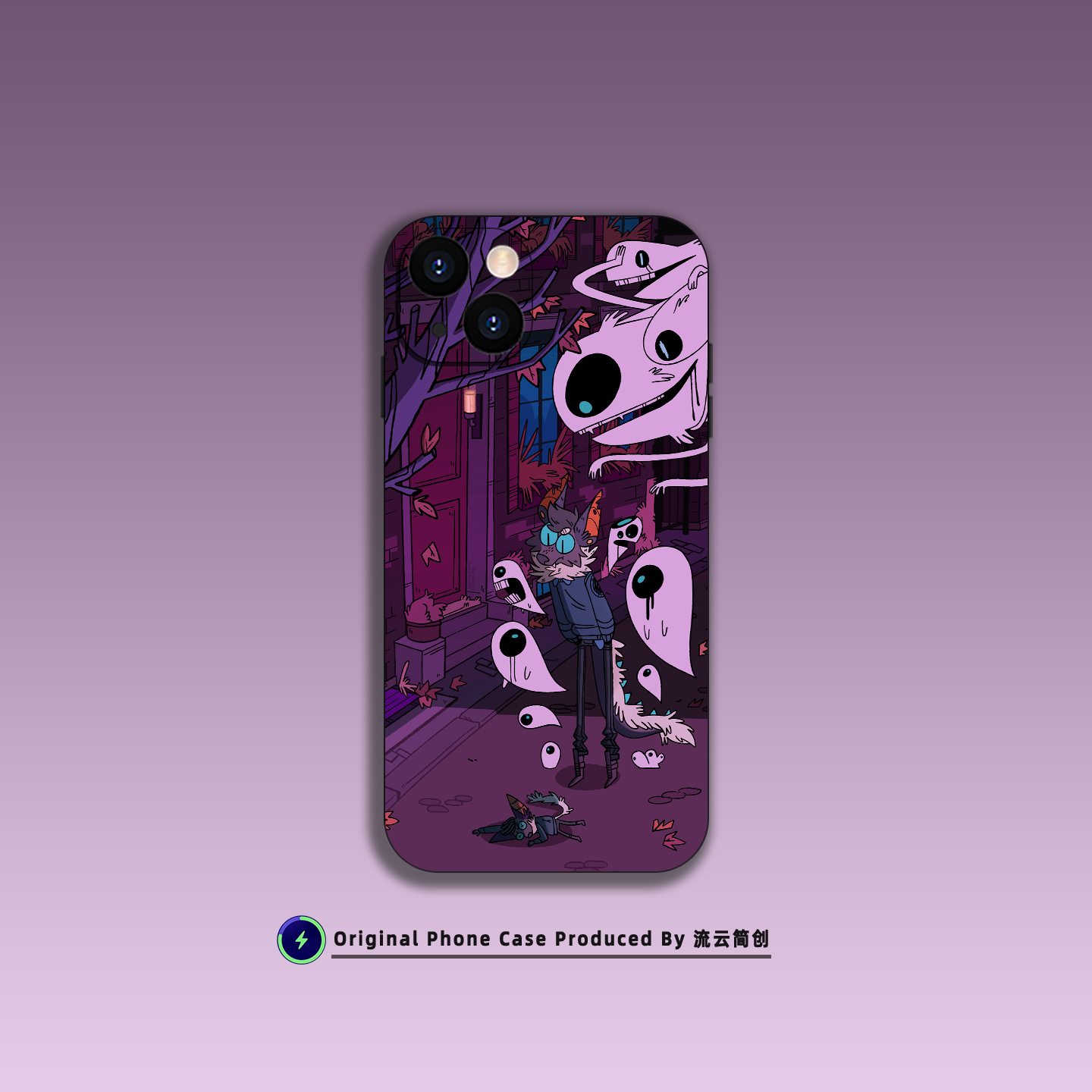 万圣节幽灵手机壳适用于苹果16小米OPPO艺术插画15红米K80华为VIVO液态硅胶14透明Air磁吸iPhone17ProMax动漫