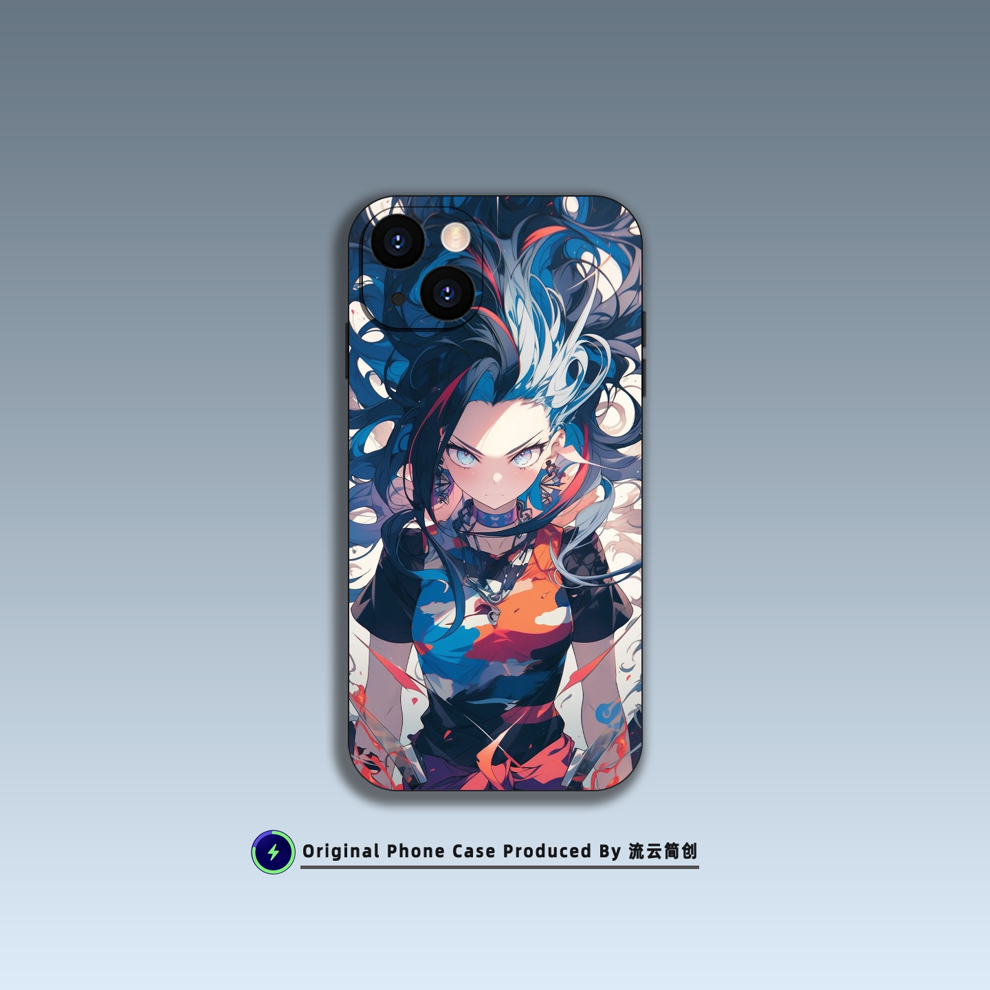 二次元少女手机壳适用苹果16小米15华为Air动漫艺术VIVO液态硅胶14红米K80透明OPPO13磨砂磁吸iPhone17ProMax