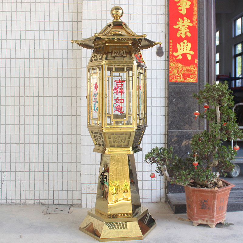 落地添油灯防风加厚不锈钢长明灯
