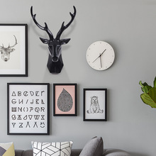 北欧风格鹿头壁挂树脂动物头挂件客厅电视沙发背景墙壁装饰品