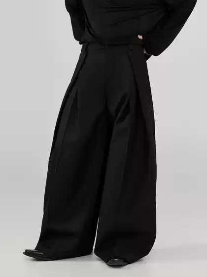 Frkm Scd 26Aw Three-Dimensional Pleated Wide-Leg Pants, Loose Fit, Wrinkle-Free Dress Pants, Casual Pants, Unisex