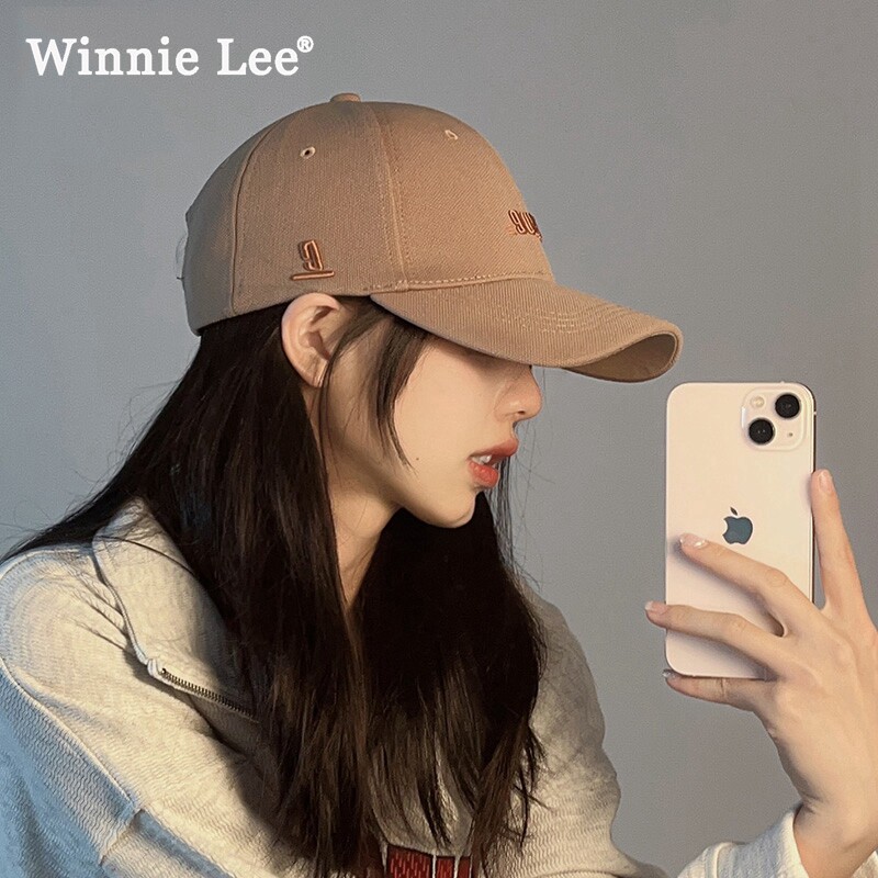 Бейсболка Winnie Lee с жестким верхом, трендовая солнцезащитная шляпа ins, универсальная регулируемая маленькая кепка для женщин, открывающая лицо Изображение 1