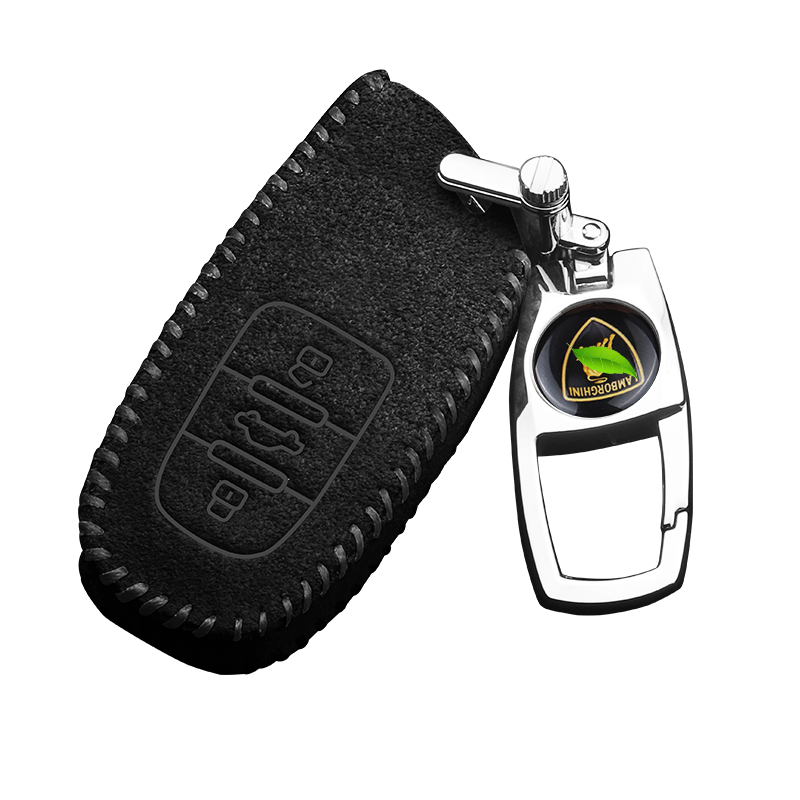 适用于兰博基尼钥匙套壳Aventador大牛Huracan高档男女车真皮包扣