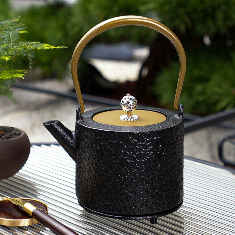 铁壶家用室内泡茶壶户外围炉煮茶烧水铸铁壶电陶炉焖茶具水壶套装