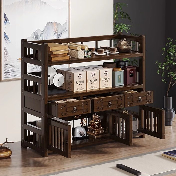 茶桌置物架桌面博古架小型茶柜茶叶收纳柜中式多宝阁茶具架茶壶架,住宅家具,多宝格/博古架,淘宝优惠券,粉丝福利购,淘宝优惠卷