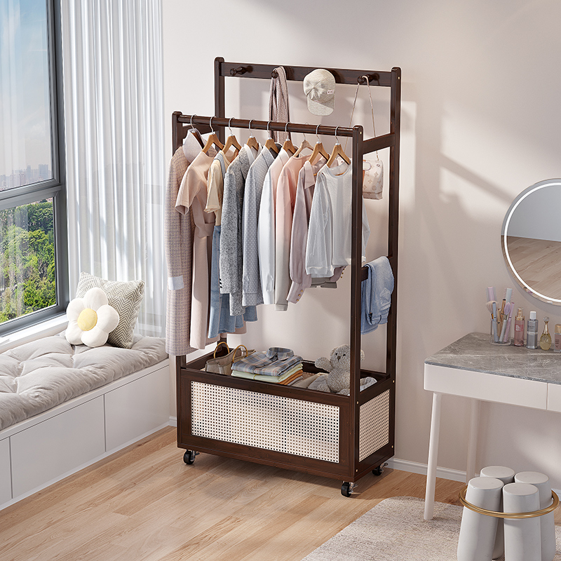 美之构可移动楠竹衣帽架