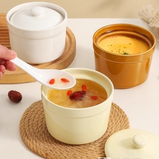 炖盅隔水炖家用带盖蒸菜鸡蛋羹汤盅炖罐专用小瓦罐汤盅蒸蛋碗煲汤