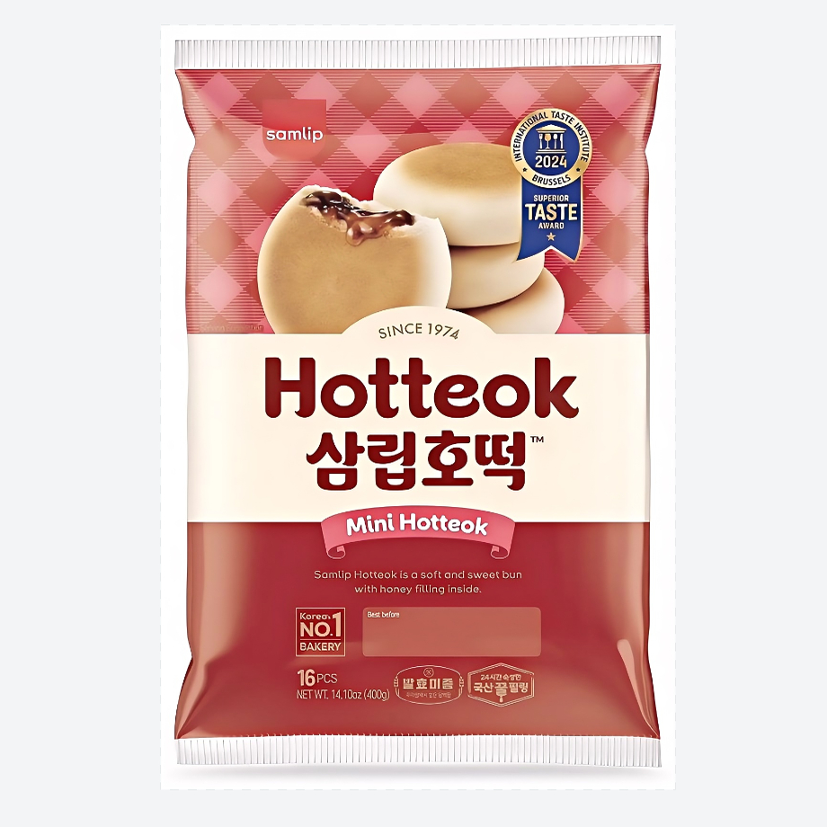 韩国进口Samlip三立迷你蜂蜜红糖饼冷冻饼早餐面包网红零食