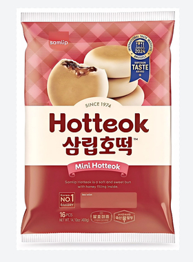 韩国进口Samlip三立迷你蜂蜜红糖饼冷冻饼早餐面包网红零食