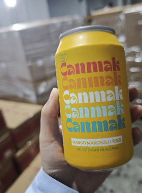 韩国进口CANMAK马格利酒韩国米酒原味青提蜜桃芒果米酒5度