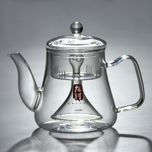 家用电陶炉玻璃茶壶蒸汽煮茶器玻璃蒸茶壶烧水壶蒸煮茶壶两用茶具