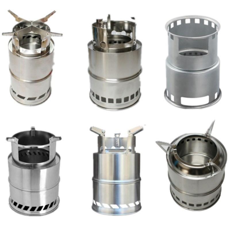 便携折叠烧水炉不锈钢小露营炊具烧木柴家用柴火无烟汽化炉柴火灶