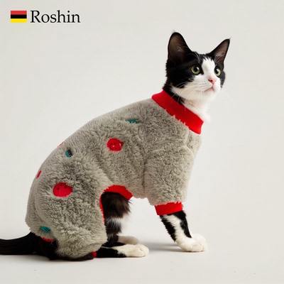 冬季加厚保暖防静电四脚猫衣